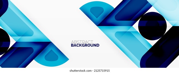 Papel geométrico creativo. Fondo abstracto mínimo. Círculos líneas cuadradas composición ilustración vectorial para fondo de banners de fondo o página de aterrizaje