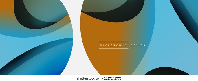 Creative geometric wallpaper. Minimal abstract background. Circle and wave composition vector illustration for wallpaper banner background or landing page