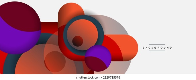 Creative geometric wallpaper. Minimal abstract background. Circles composition vector illustration for wallpaper banner background or landing page