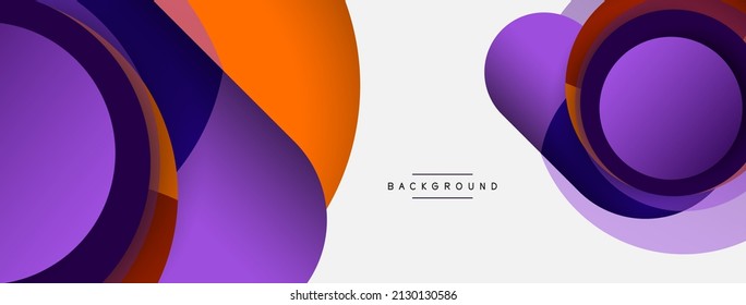 Creative geometric wallpaper. Minimal abstract background. Circles composition vector illustration for wallpaper banner background or landing page