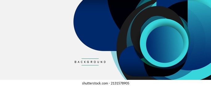Creative geometric wallpaper. Minimal abstract background. Circles composition vector illustration for wallpaper banner background or landing page