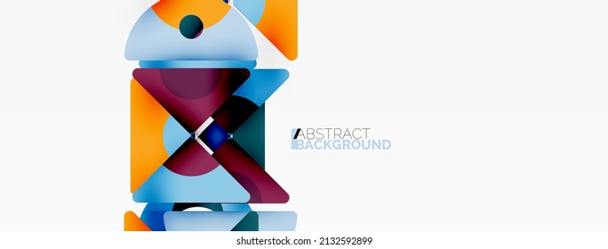 Creative geometric wallpaper. Minimal abstract background. Triangles and circles composition vector illustration for wallpaper banner background or landing page