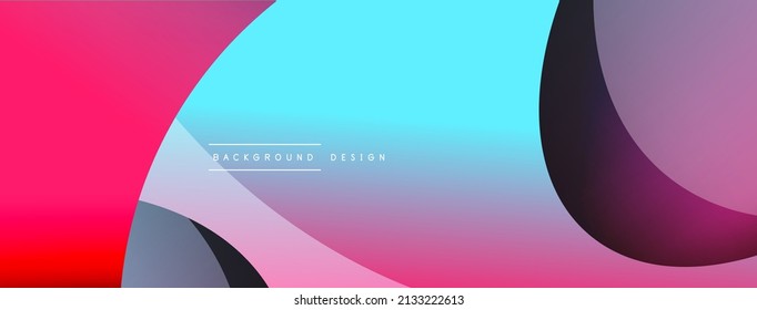 Creative geometric wallpaper. Minimal abstract background. Circle and wave composition vector illustration for wallpaper banner background or landing page