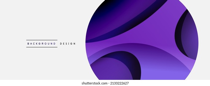Creative geometric wallpaper. Minimal abstract background. Circle and wave composition vector illustration for wallpaper banner background or landing page