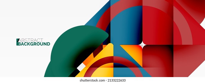Creative geometric wallpaper. Minimal abstract background. Triangles and circles composition vector illustration for wallpaper banner background or landing page