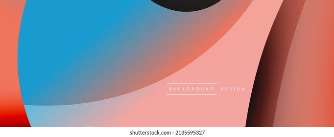 Creative geometric wallpaper. Minimal abstract background. Circle and wave composition vector illustration for wallpaper banner background or landing page