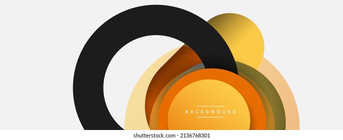 Creative geometric wallpaper. Minimal abstract background. Circles composition vector illustration for wallpaper banner background or landing page