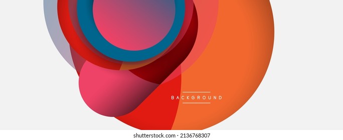 Creative geometric wallpaper. Minimal abstract background. Circles composition vector illustration for wallpaper banner background or landing page