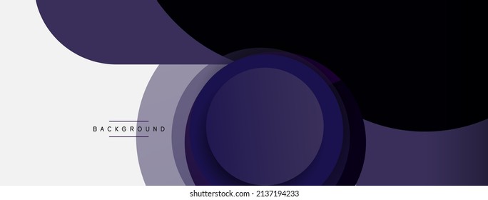 Creative geometric wallpaper. Minimal abstract background. Circles composition vector illustration for wallpaper banner background or landing page