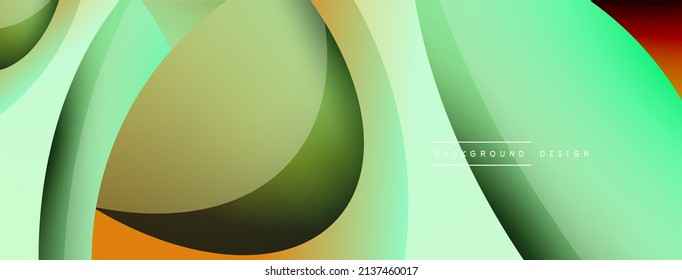 Creative geometric wallpaper. Minimal abstract background. Circle and wave composition vector illustration for wallpaper banner background or landing page