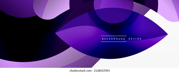 Papel geométrico creativo. Fondo abstracto mínimo. Moda circular y formas redondeadas composición ilustración vectorial para fondo de banner de fondo o página de aterrizaje de papel pintado