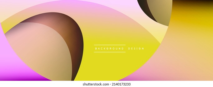 Kreative geometrische Tapete. Minimaler abstrakter Hintergrund. Vektorgrafik mit Kreis- und Wellenzusammensetzung für Hintergrundbilder oder Landungsseite