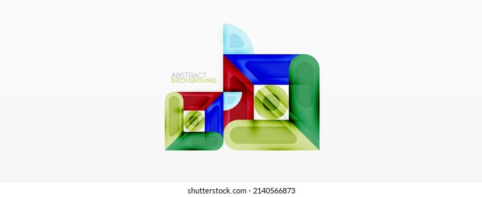 Creative geometric wallpaper. Minimal abstract background. Circles lines squares composition vector illustration for wallpaper banner background or landing page