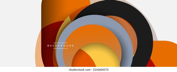 Creative geometric wallpaper. Minimal abstract background. Circles composition vector illustration for wallpaper banner background or landing page