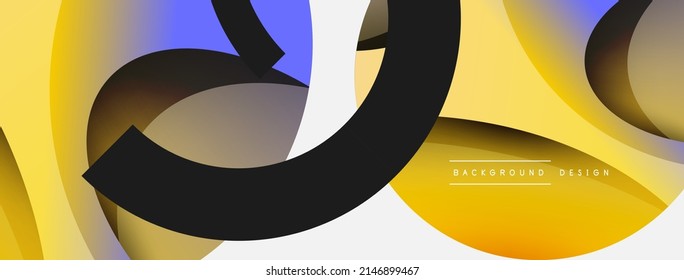 Creative geometric wallpaper. Minimal abstract background. Circle and wave composition vector illustration for wallpaper banner background or landing page