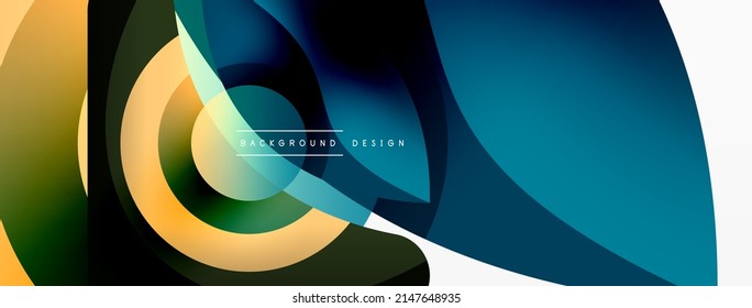 Creative geometric wallpaper. Minimal abstract background. Circle wave and round shapes composition vector illustration for wallpaper banner background or landing page