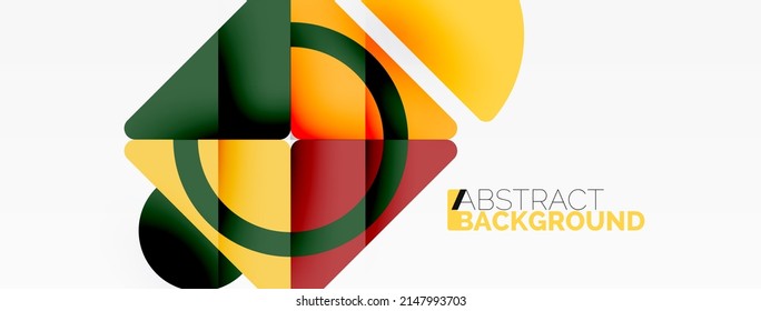 Creative geometric wallpaper. Minimal abstract background. Triangles and circles composition vector illustration for wallpaper banner background or landing page
