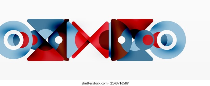 Creative geometric wallpaper. Minimal abstract background. Triangles and circles composition vector illustration for wallpaper banner background or landing page