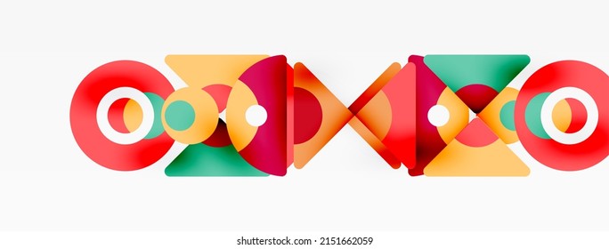 Creative geometric wallpaper. Minimal abstract background. Triangles and circles composition vector illustration for wallpaper banner background or landing page