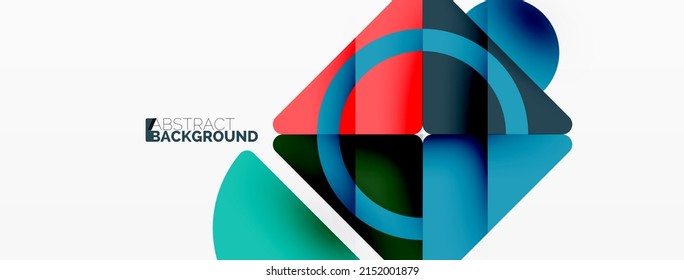 Creative geometric wallpaper. Minimal abstract background. Triangles and circles composition vector illustration for wallpaper banner background or landing page
