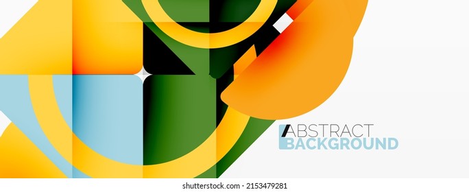 Creative geometric wallpaper. Minimal abstract background. Triangles and circles composition vector illustration for wallpaper banner background or landing page
