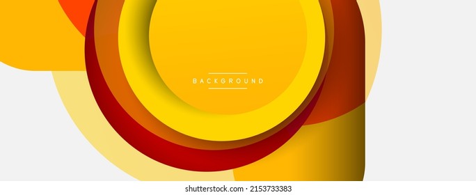 Creative geometric wallpaper. Minimal abstract background. Circles composition vector illustration for wallpaper banner background or landing page