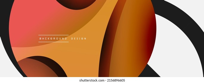 Creative geometric wallpaper. Minimal abstract background. Circle and wave composition vector illustration for wallpaper banner background or landing page