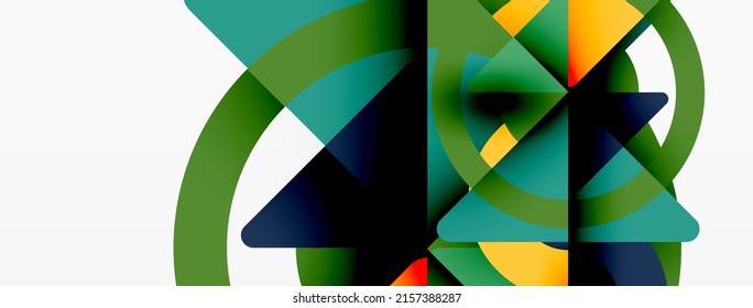 Creative geometric wallpaper. Minimal abstract background. Triangles and circles composition vector illustration for wallpaper banner background or landing page