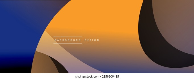 Creative geometric wallpaper. Minimal abstract background. Circle and wave composition vector illustration for wallpaper banner background or landing page