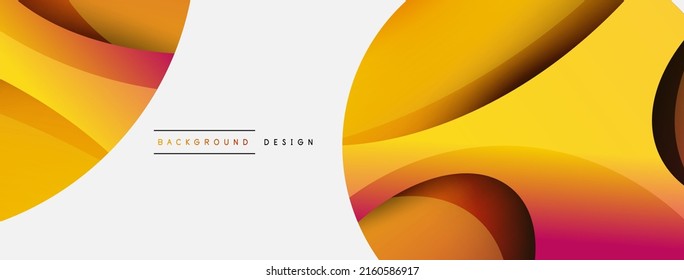 Kreative geometrische Tapete. Minimaler abstrakter Hintergrund. Vektorgrafik mit Kreis- und Wellenzusammensetzung für Hintergrundbilder oder Landungsseite