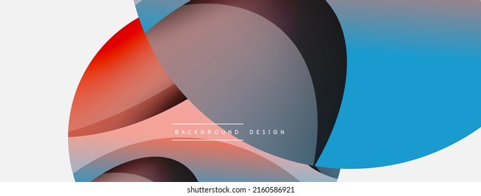 Creative geometric wallpaper. Minimal abstract background. Circle and wave composition vector illustration for wallpaper banner background or landing page