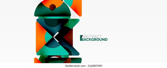 Creative geometric wallpaper. Minimal abstract background. Triangles and circles composition vector illustration for wallpaper banner background or landing page
