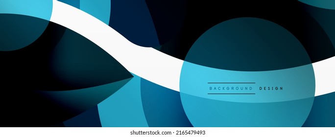 Papel geométrico creativo. Fondo abstracto mínimo. Moda circular y formas redondeadas composición ilustración vectorial para fondo de banner de fondo o página de aterrizaje de papel pintado