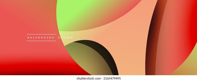 Creative geometric wallpaper. Minimal abstract background. Circle and wave composition vector illustration for wallpaper banner background or landing page