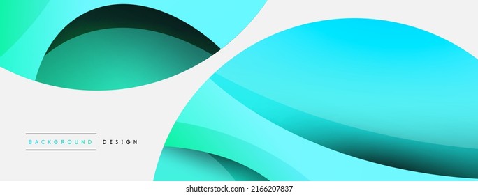 Creative geometric wallpaper. Minimal abstract background. Circle and wave composition vector illustration for wallpaper banner background or landing page