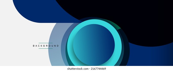 Creative geometric wallpaper. Minimal abstract background. Circles composition vector illustration for wallpaper banner background or landing page