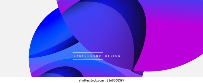 Creative geometric wallpaper. Minimal abstract background. Circle and wave composition vector illustration for wallpaper banner background or landing page
