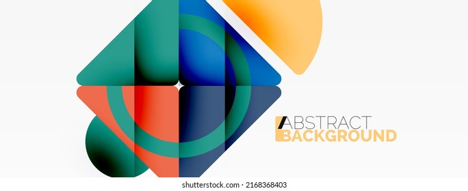 Creative geometric wallpaper. Minimal abstract background. Triangles and circles composition vector illustration for wallpaper banner background or landing page