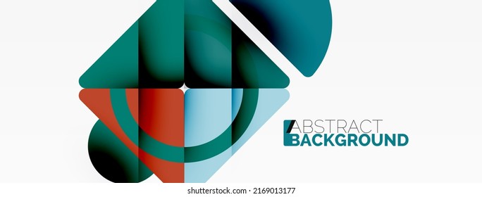 Creative geometric wallpaper. Minimal abstract background. Triangles and circles composition vector illustration for wallpaper banner background or landing page
