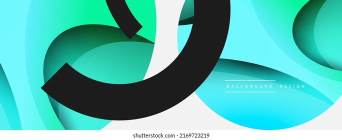 Creative geometric wallpaper. Minimal abstract background. Circle and wave composition vector illustration for wallpaper banner background or landing page