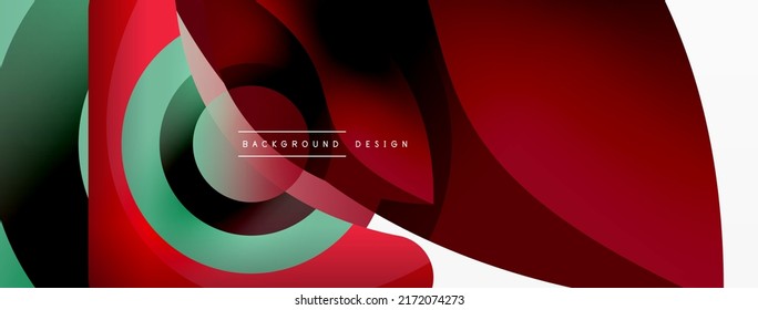 Creative geometric wallpaper. Minimal abstract background. Circle wave and round shapes composition vector illustration for wallpaper banner background or landing page