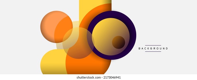 Creative geometric wallpaper. Minimal abstract background. Circles composition vector illustration for wallpaper banner background or landing page