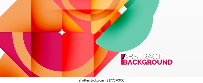 Creative geometric wallpaper. Minimal abstract background. Triangles and circles composition vector illustration for wallpaper banner background or landing page