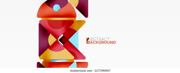Creative geometric wallpaper. Minimal abstract background. Triangles and circles composition vector illustration for wallpaper banner background or landing page