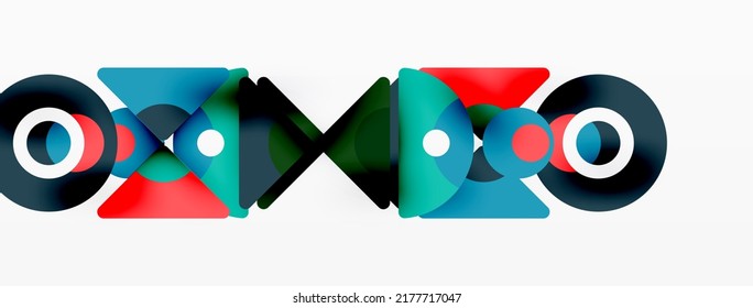 Creative geometric wallpaper. Minimal abstract background. Triangles and circles composition vector illustration for wallpaper banner background or landing page