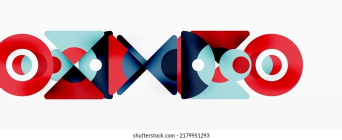 Creative geometric wallpaper. Minimal abstract background. Triangles and circles composition vector illustration for wallpaper banner background or landing page