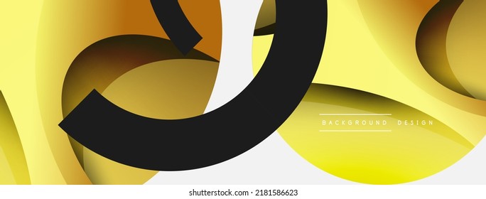 Creative geometric wallpaper. Minimal abstract background. Circle and wave composition vector illustration for wallpaper banner background or landing page