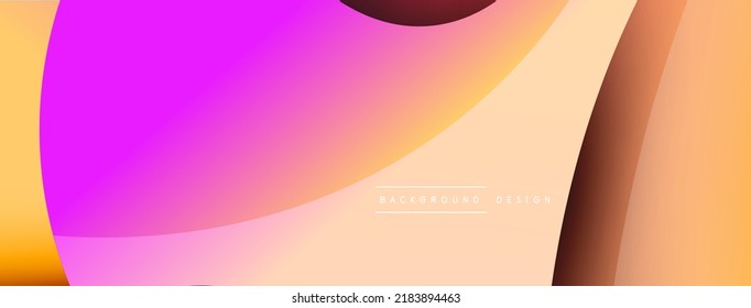 Creative geometric wallpaper. Minimal abstract background. Circle and wave composition vector illustration for wallpaper banner background or landing page