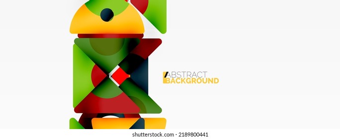 Creative geometric wallpaper. Minimal abstract background. Triangles and circles composition vector illustration for wallpaper banner background or landing page