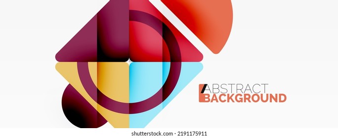 Creative geometric wallpaper. Minimal abstract background. Triangles and circles composition vector illustration for wallpaper banner background or landing page